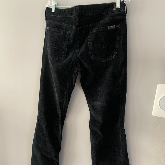 7 FOR ALL MANKIND black corduroy bootcut jeans 30 - Picture 4 of 5